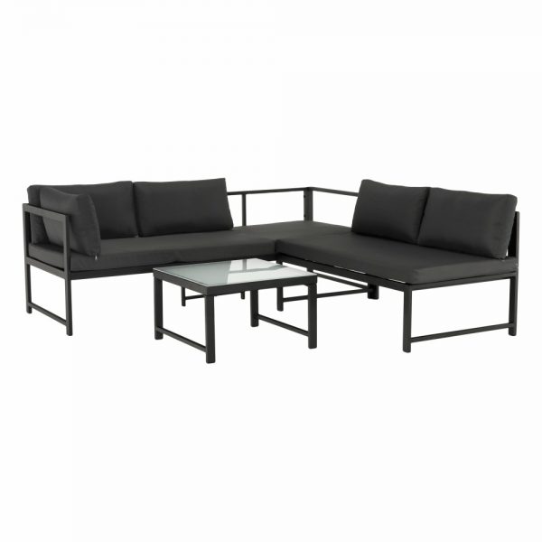 Kvalitné záhradné sedenie  | Materiál: látka/kov/tvrdené sklo/pena