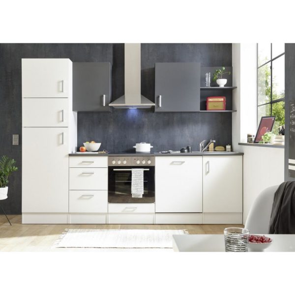 Kvalitná kuchynská linka | Kuchynská linka CORNER je v príjemnej bielej farbe a zároveň dodáva moderný akcent. Dva nástenné diely